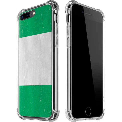 Nigeria Flag Distressed iPhone 7/8 Plus Clear Case